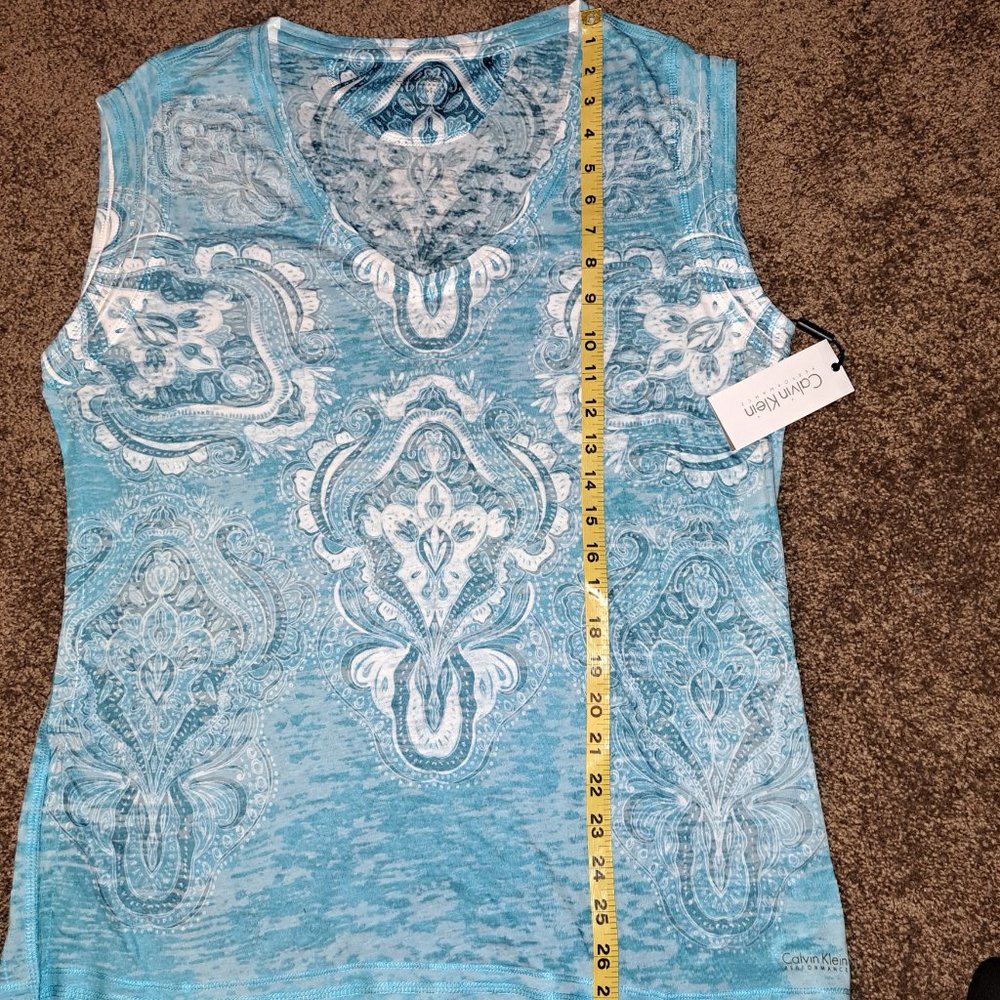 Calvin Klein Performance Quick Dry Top,Short Sleeve/Sleeve less size Large - Picture 5 of 7